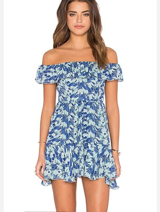 LoveShackFancy Dresses & Skirts - LoveShackFancy Izzy Minidress Off The Shoulder 100% Silk Large